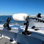Railblaza Trolling Motor Support XL mounted on a TracLoader