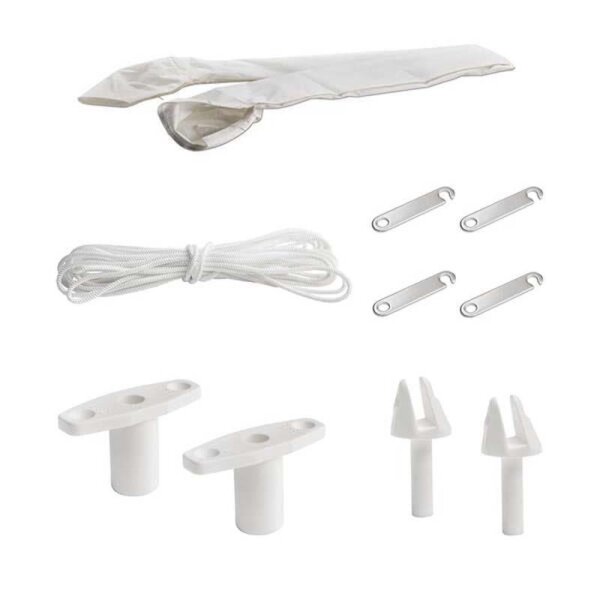 Bimini-Top / Sonnenverdeck ELEGANCE mit 2 Bögen / Höhe 115 cm - Breite 110 cm grau