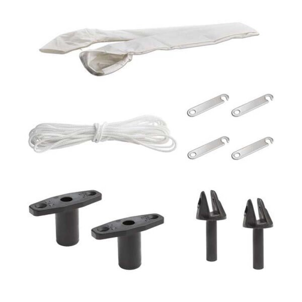 Bimini-Top / Sonnenverdeck SPORT mit 4 Bögen / Höhe 140 cm - Breite 170 cm lagune