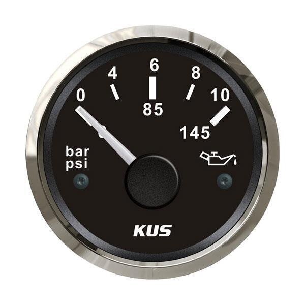 KUS analoge Öldruckanzeige / Öldruckmesser (5 bar)- schwarz