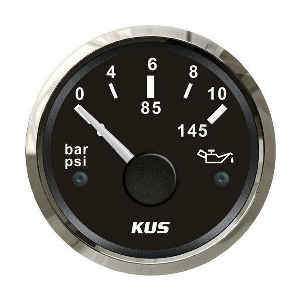 KUS oil pressure gauge 0-5 bar - black