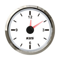 KUS analog clock gauge - white