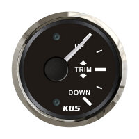 KUS Trim gauge (vertical) 0-190 Ohm - black