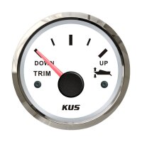 KUS Analog Trim Indicator / Trim Gauge (Horizontal) - White