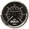 KUS GPS Speedometer mit Anzeige für Geschwindigkeit und Kurs von 0-30 Knoten / 55 km/h - schwarz