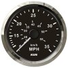 KUS analog speedometer 0-35 Mph / 60 km/h - black