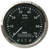 KUS Tachometer with hourmeter for outboards - black