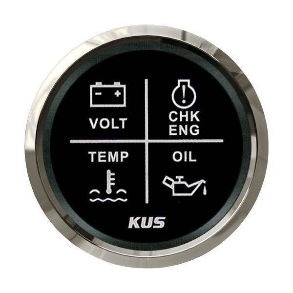 KUS 4 LED alarm gauge - black