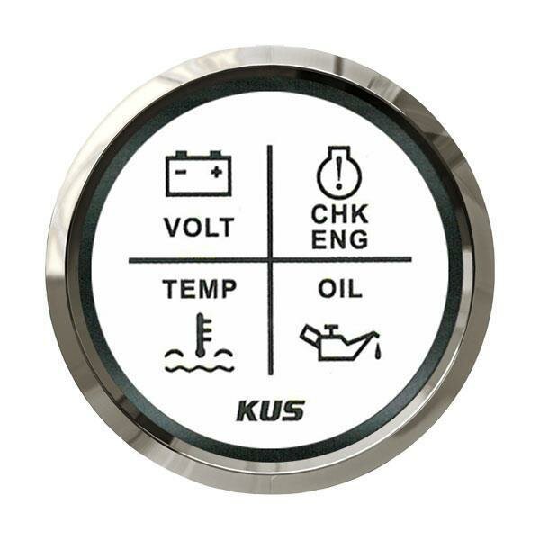 KUS 4 LED alarm gauge - white