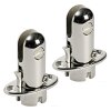 Stainless steel flush mount deck hinge set with snap hooking system