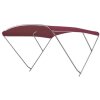 Bimini-Top / Sonnenverdeck ROYAL mit 3 Bögen Höhe 115 cm - Breite 185 cm - Crimson Red (P015)