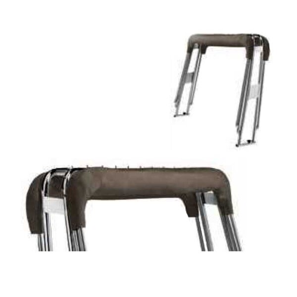 Bimini-Top / Sonnenverdeck SUPERIOR mit Geräteträger BARCA - Breite 185 cm / Höhe 150 cm - Natural (5020)