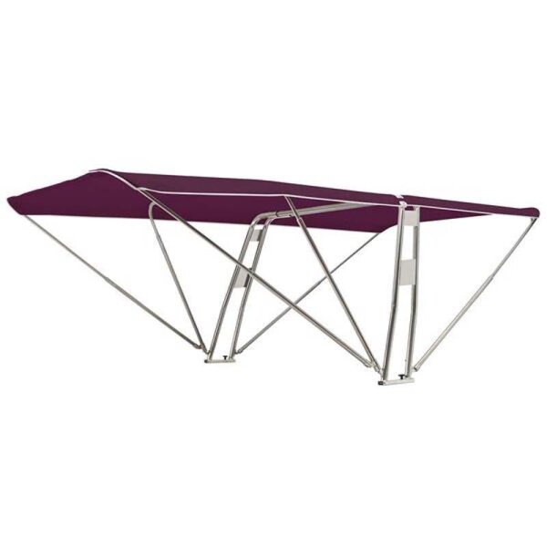 Bimini-Top SUPERIOR with roll bar BARCA - width 200 cm / height 130 cm - Burgundy (5034)