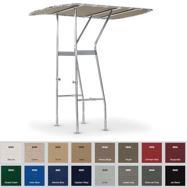 T-Top / Sonnenverdeck für Angelboote / Center-Console - Taupe (5548)