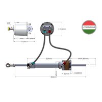 Hydrodrive Hydraulische Lenkung MU75-TF für Innenborder (45 Knoten)