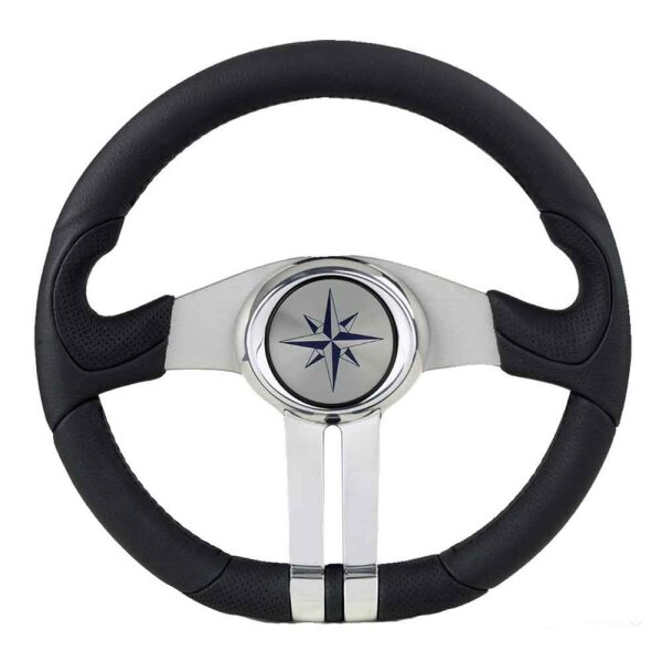 Steering wheel - aluminum / black (Ø 320 mm)