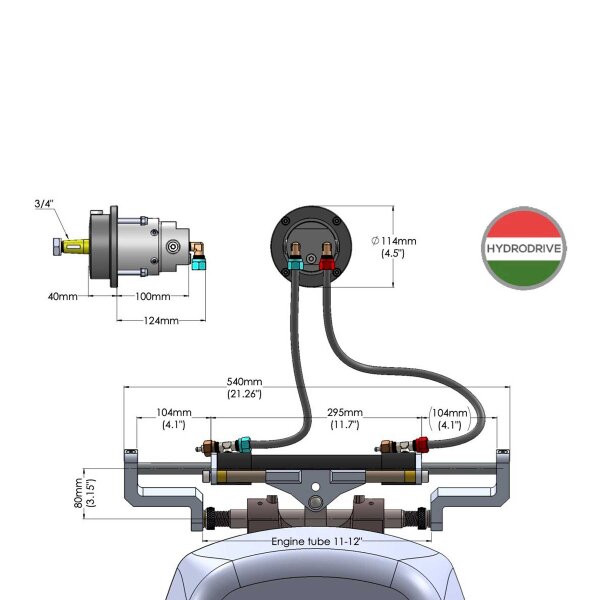 Hydrodrive Hydrauliklenkung MF175 WTS für Außenborder bis 175 PS