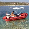 Bimini-Top ELEGANCE with 3 arches / height 140 cm - width 185 cm red