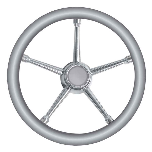 Steuerrad - Edelstahl / grau (Ø 350 mm)
