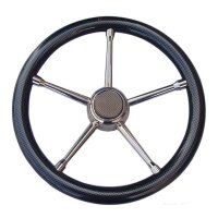 Steering wheel - stainless steel / carbon (&Oslash; 350 mm)