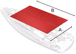 Maßskizze für Bimini-Top Cagnaro Steccato